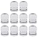 Tool parts M25x1.5 Cable Gland 12mm-15mm Wire Hole Waterproof Locknut White 10pcs