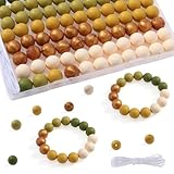 Song Xi 15mm Yellow Silicone Round Beads, 90pcs for Crafts, Keychains, Bracelets, Pens