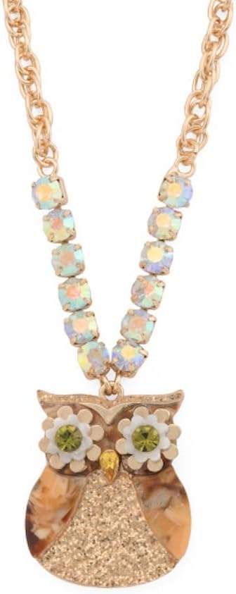 Betsey Johnson Owl Pendant Necklace