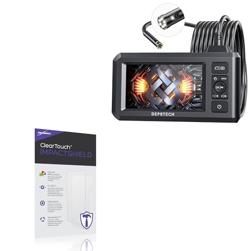 BoxWave Screen Protector Compatible With Depstech Borescope Dual Lens Borescope (Industrial Inspection) - ClearTouch ImpactShield (2-Pack), Impenetrable Screen Protector Flexible Film