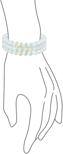 Vista 40 de Bling Jewelry Juego de 3 pulseras elásticas unisex apilables con cuentas redondas de 0.315 pulgadas para mujeres, adolescentes y hombres, multihebra