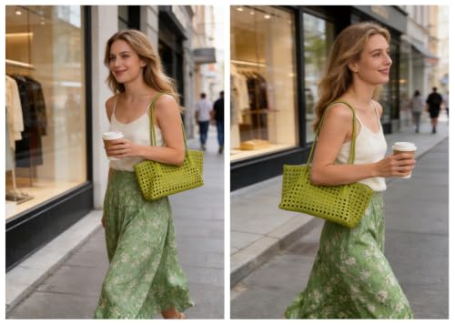 Bolso Tote tejido pequeño para mujer verano playa miniatura 4