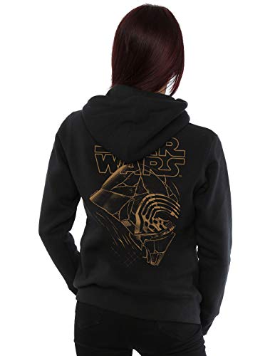 Absolute Cult Star Wars Women's The Rise Of Skywalker Kylo Ren Helmet Zip Up Hoodie Black X-Large