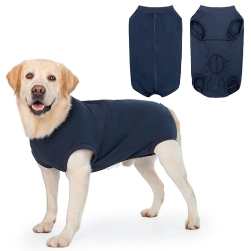 Cyponpy Dog Body Suit After Surgery Male Castration Vest with Zip Surgical Recovery Suit Dog Onesie Medical Vest Post Op Dogs Suits Male with a Hole for Urination Dogs Pyjamas Surgery Recovery Shirt