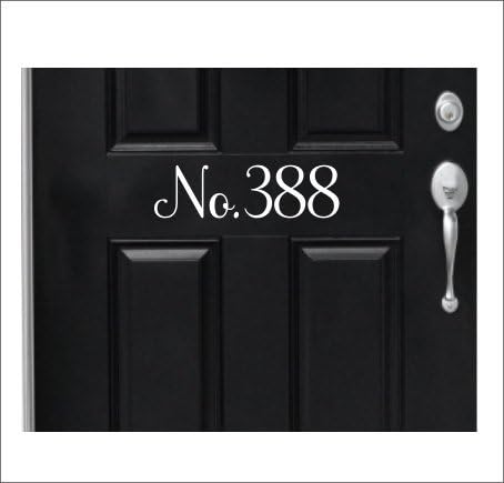 MARRYWIKI Personalized Home Number Front Door Decals Stickers Removable Vinyl Stickers for Front Door Decorations