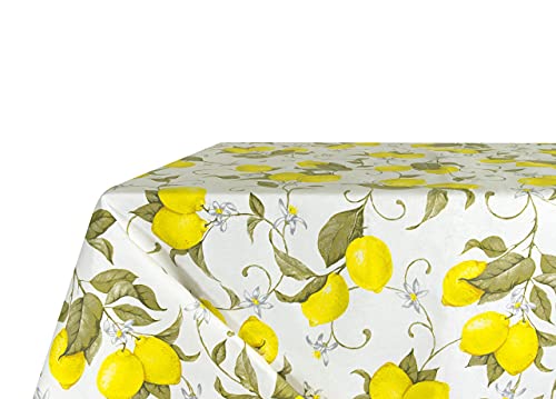 Nappe de cuisine en coton motif citrons pour table d'été