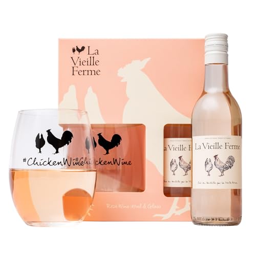 La Vieille Ferme Rose Wine Gift Set - Chicken Wine 187 ml Of
