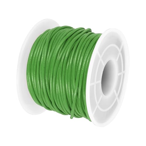 Cordon en cuir rond 1.5mm vert de 22 yards pour création de bijoux et perlage - 2