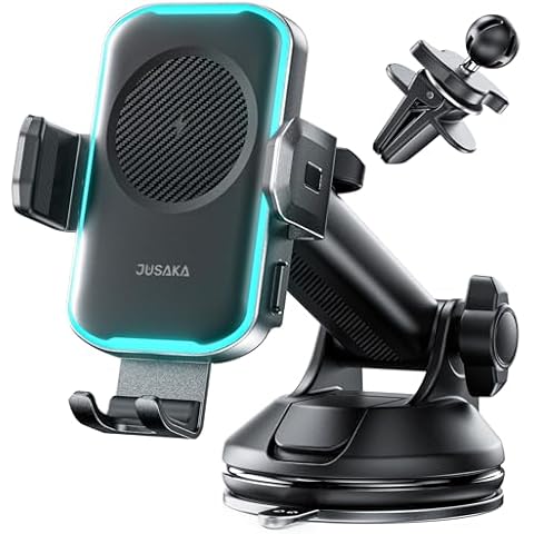 JUSAKA 15W Fast Charging Car Phone Mount Cover