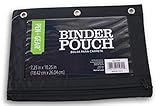3-Ring Binder Pencil Case Storage Pouch (Black)