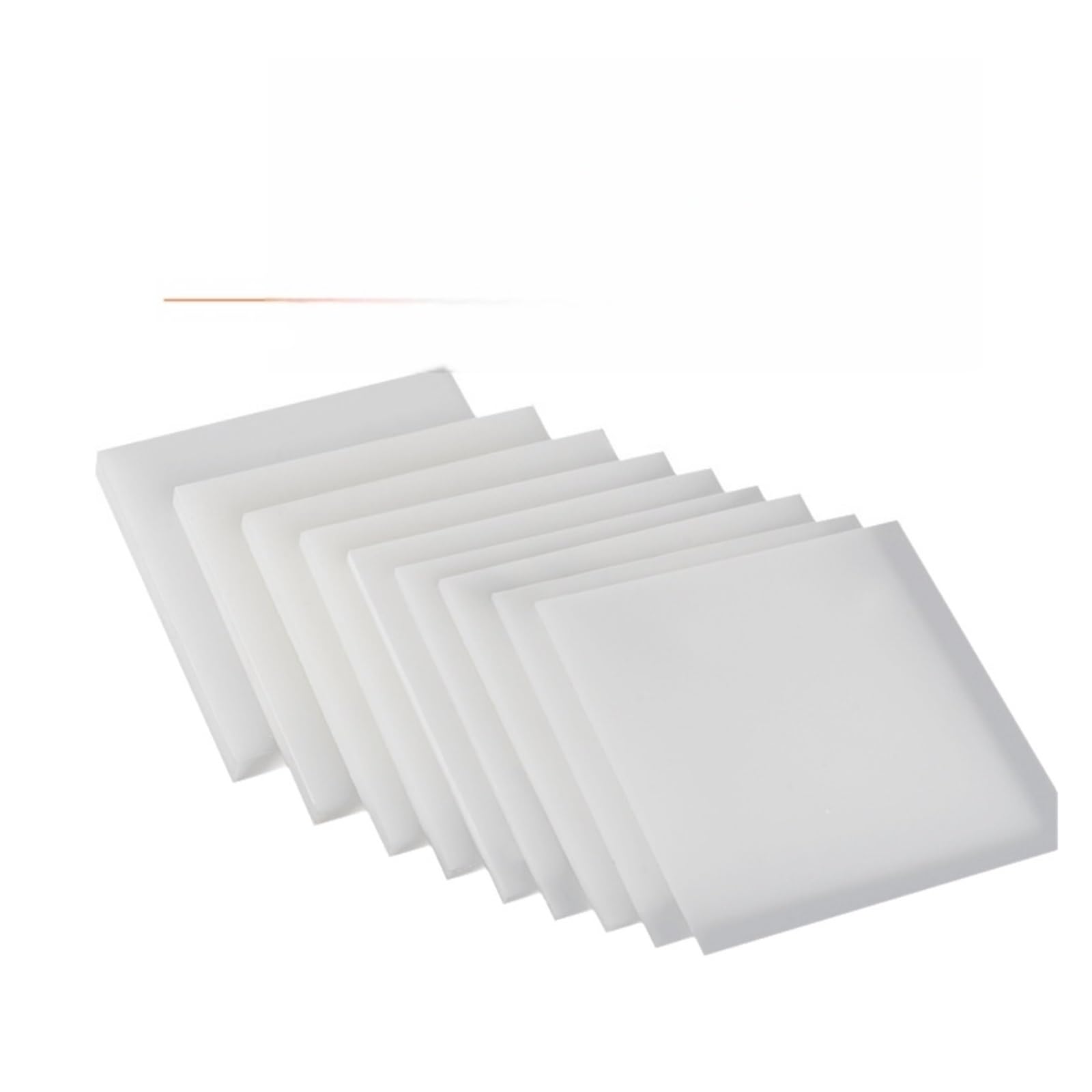 Hartfaserplatte/Polyethylenplatte 100 X, 200, 150, 250 Mm, Dicke 0,5–18, Weißes PP, Kunststoff für Modellbaumaterialien(8x200x400mm 1Pcs)