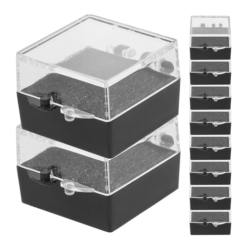 Gadpiparty Caja de Exhibición de Joyas Elegante y Chic Acrílico Transparente 10 Piezas Estuche Protector Versátil para Anillos para Uso Personal
