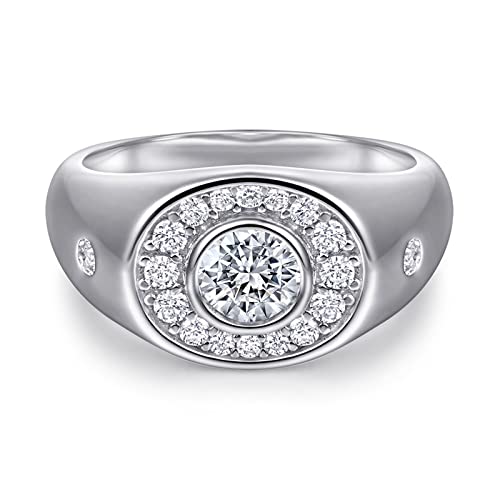 Bague ovale en argent véritable : le cadeau unisexe idéal pour célébrer un anniversaire