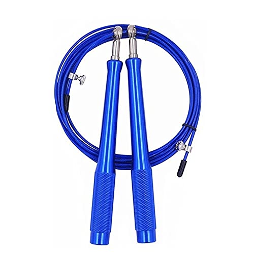 Comba Crossfit 9.8 pies Ajustable Saltar la Cuerda 2 Rodamiento de la Cuerda de Salto de Alta Velocidad, con Bolsa for el Boxeo (Color : Blue)