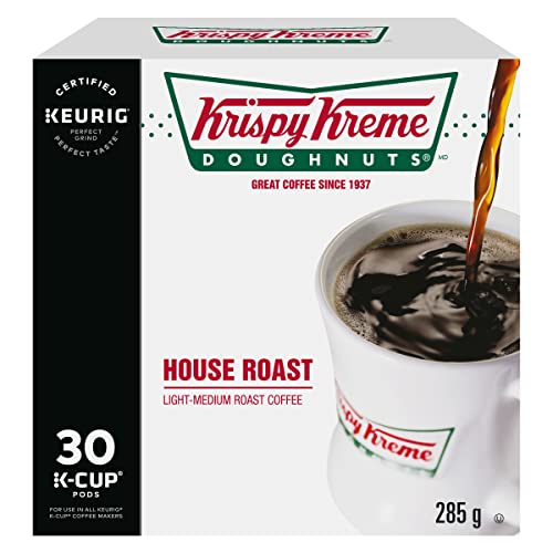 Krispy Kreme Doughnuts Smooth House Roast Single Serve Keurig Certified K-Cup pods for Keurig...