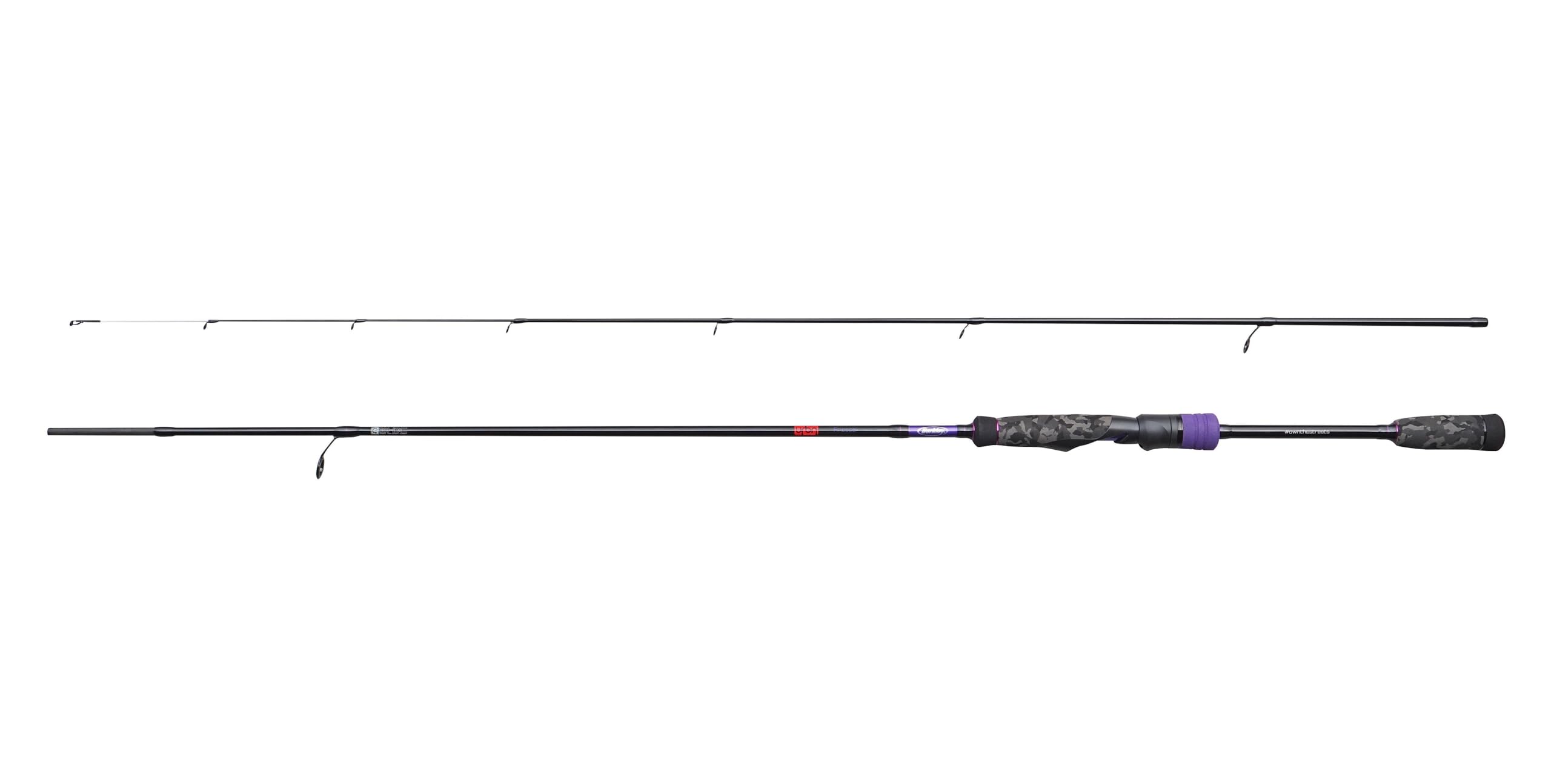 Berkley URBN II Finesse Spinning Fishing Rod – Lightweight 30HDC Carbon, Fast Action, Stainless Steel Guides, Ergonomic Design – Sensitive Rod for Urban Predator Anglers, 1.90m