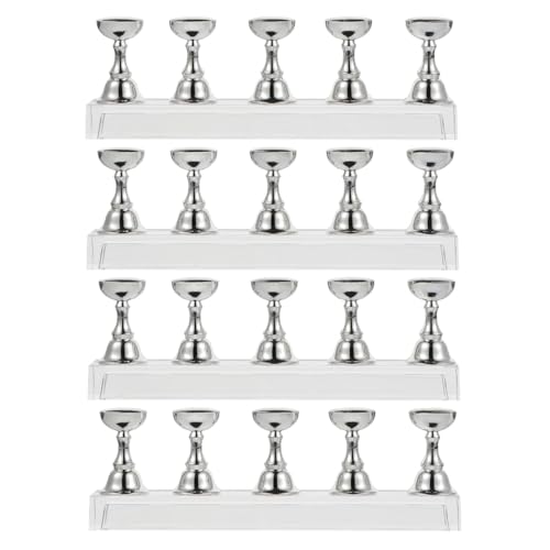 Soporte acrílico para práctica de manicura 4 unidades miniatura 1