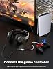 MOSWAG Headphone Mic Splitter, Dual 3.5mm Female to 1 TRRS Male Mic and Audio Y Splitter Extension Cable Headset Adapter Cable Braided for Laptop Xbox Tablets PS4 PS5 PC Gaming Headsets #4