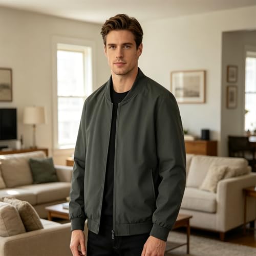Veste de golf légère pour homme style bomber décontracté et coupe-vent - 3