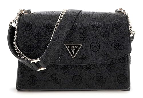 Sac à épaule GUESS Cresidia II convertible Xbody Flap Bag sac bandoulière noir logo pour femme