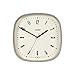 Produktbild JONES CLOCKS Marvel Wanduhr, quadratisch, Retro-Design, Mattes schwarzes oder grau, mit cremefarbenes Zifferblatt, 30 cm (Grau)