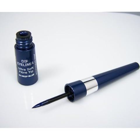 Deep Blue Ultra Fine Dip Liquid Eyeliner - 03 super long stay, high coverage, Felt Tip Eye Liner Dipliner Colour Shade 03 Cover