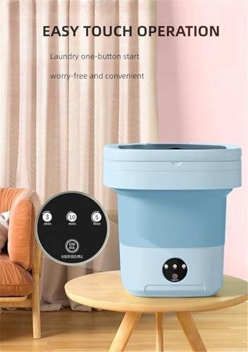 Image of Mini Washing Machine for Clothes | Portable Automatic Washer with USB Power | Compact Laundry Machine for Travel, Baby Clothes, Underwear & Small Loads | Foldable & Lightweight Design