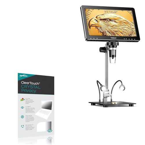 BoxWave Screen Protector Compatible with TOMLOV DM9 Max HD Digital Microscope (10.1 in) - ClearTouch Crystal Privacy (2-Pack), Privacy Screen Protector Flexible Film Clear