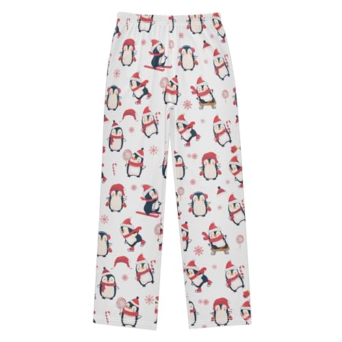 Boys' Pants Christmas Xmas Penguin Long Bottoms Jogger Pants Elastic Waist Trousers with Pockets S-XL