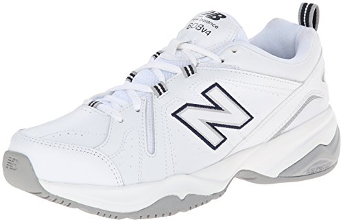 New Balance Women's 608 V4 Casual Comfort Cross Trainer, White/Navy, 12 B US