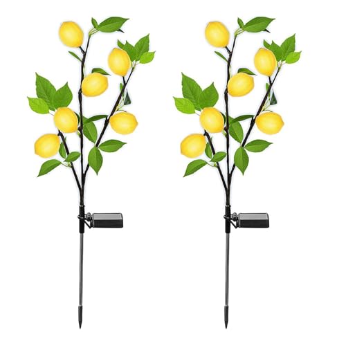 Lampe solaire extérieur en fleurs et citron pour illuminer vos soirées d'été sur la pelouse