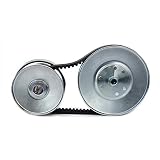 Embrague del conductor: 1 "EJE 1/4" LLAVE. Embrague impulsado: 5/8 "BORE 3/16" LLAVE. Cinturón: 7/8 "ANCHO X 33.8" Cogged y 33 7/8 "OD.