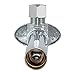 Eastman 1/2 inch Sweat x 3/8 inch OD Compression Quarter Turn Angle Stop Valve with Extension Tube, Brass Plumbing Fitting, Chrome, 10742LF