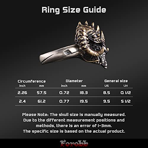 Image of Skull Ring 925 Sterling Silver Handcrafted Gothic Rock Punk Diablo Vintage Cocktail Party Biker Retro [Viking 60015] - Ring Size 9.5