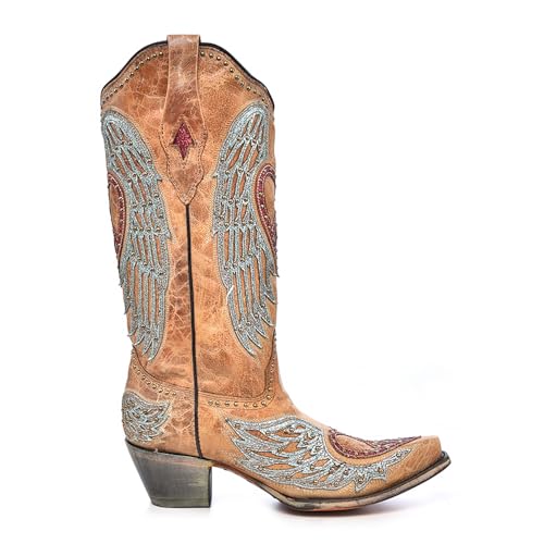Image of Corral Women's Heart & Wings Overlay & Embroidery & Studs Boot