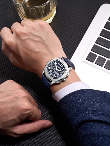 Image of French Connection Megachron | Chronograph Blue Dial | Blue Leather Strap | Watch for Men - FCD5UL