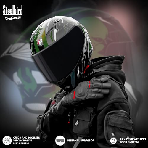 Image of Steelbird SBA-20 Strange ISI Certified Flip-Up Helmet for Men and Women