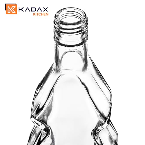 KADAX Glasflaschen 500ml mit Schraubverschluss – Leere Flaschen zum Befüllen für Saft, Likör, Öl, Essig & Sirup, Refillable Glass Bottles – Ansicht 7