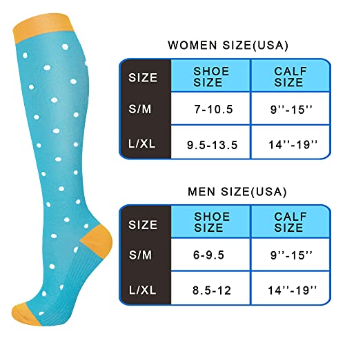 Image of Compression Socks for Women & Men(1 /3 /7 /8 PACK) - Best for Running,Medical,Nurse,Travel,Cycling-20-30mmHg