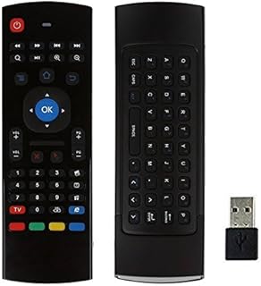 MX3 Air Mouse Remote with Keyboard AMGUR 2.4G Mini Wireless Keyboard Air Mouse Combos IR Learning Remote Control for Android TV Box Raspberry Pi, Mini PC, Google Smart TV Remote Mouse