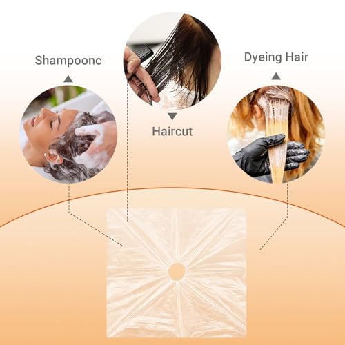 20Pcs Disposable Hair Salon Capes & 50Pcs Ear Covers - Waterproof Hairdressing Salon Barber Cape - Hair Dye and Styling Bibs for Home, Barbers,Beauty Salon,Hair Dye,Perming - Thumbnail 5