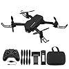 Powerextra Drone met camera, mini-drone, opvouwbaar, wifi, RC quadcopter, hoogtehoudmodus, One Touch Start en landing…