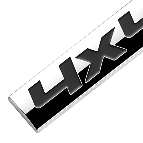Image of Black Letter inch4X4 inch Logo Metal Decal Emblem
