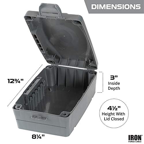 Iron Forge Weatherproof Water Resistant Extension Cord Connection Box, Outdoor Plug Cover For Electrical Connections, Power Tools, Power Strips Landscape And Holiday Lightings - Gray #TOP1