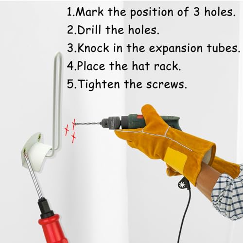 FireBee Suportes para chapéus de beisebol, cabides de metal, ganchos para parede, suportes para chap