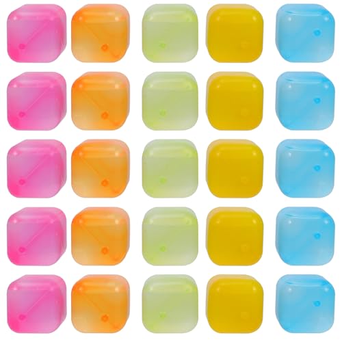 Cubos de hielo reutilizables de plástico coloridos 24 piezas miniatura 1