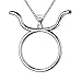 zodiaku naszyjnik baran panna byk rak Koziorożec Strzelec Lew Ryby Bliźnięta Wodnik Waga Skorpion Srebrne symbole Niebiańskie Biżuteria urodzinowa e podstawa posrebrzana, colore: Taurus, cod. FP0090J-EU