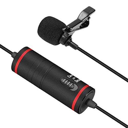 Mobestech Microfone de clipe de colar 1Pc KM-D1 para gravação de karaokê Microfone com fio universal