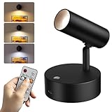 Herimo LEDスポットライト ブラケットライト Tpye-C充電式ライト【3光色+無段階輝度】マグネット式 リモコン操作＆タッチ操作 タイマ-設定 間接照明 絵画照明 アッパーライト 補助灯 停電用 読書灯 (ブラック)