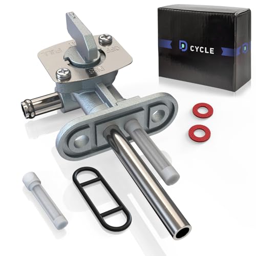 D-Cycle フューエルコック 燃料コック ピッチ34mm 3WAY アルミ製 汎用 燃料タンクスイッチ ホースフィルター付属 ヤマハ セロー225 XT225 TTR125 TTR230 TW200 ビッグベア350 スズキ DR250 DR350 LTZ400 ホンダ バンバン スズキ ST250 用 [並行輸入品]